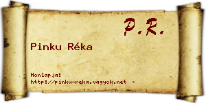 Pinku Réka névjegykártya